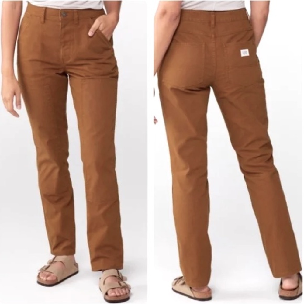 Womens 16 REI Trailsmith Canvas Cotton Workwear Outdoor Hiking Iron Cargo Pants